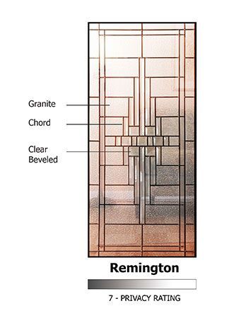 WDMA 36x80 Door (3ft by 6ft8in) Exterior Cherry Pro 80in 1 Panel 3/4 Lite Remington Door 2