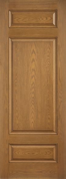 WDMA 36x96 Door (3ft by 8ft) Exterior Oak 8ft 3 Panel Classic-Craft Collection Single Door Clear Low-E 1