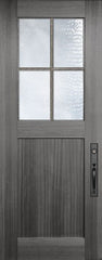 WDMA 36x96 Door (3ft by 8ft) Exterior Mahogany 36in x 96in Craftsman Tall 4 Lite SDL 1 Panel Door 1