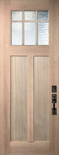 WDMA 36x96 Door (3ft by 8ft) Exterior Mahogany 36in x 96in Craftsman Marginal 6 Lite SDL 2 Panel Door 1