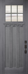 WDMA 36x96 Door (3ft by 8ft) Exterior Mahogany 36in x 96in Craftsman 6-Lite SDL 3 Panel Door 1