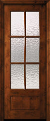 WDMA 36x96 Door (3ft by 8ft) Patio Knotty Alder 36in x 96in 6 Lite TDL Estancia Alder Door w/Textured Glass 2