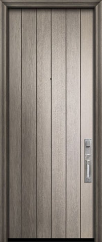 WDMA 36x96 Door (3ft by 8ft) Exterior Swing Mahogany 36in x 96in Square Top Plank Portobello Door 1