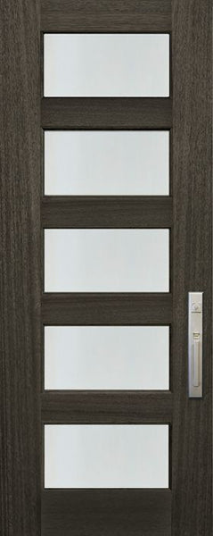 WDMA 36x96 Door (3ft by 8ft) Exterior Mahogany 36in x 96in 5 lite TDL Continental DoorCraft Door w/Bevel IG 1