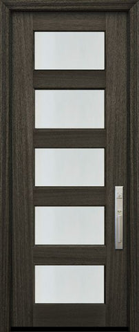 WDMA 36x96 Door (3ft by 8ft) Exterior Mahogany 36in x 96in 5 lite TDL Continental DoorCraft Door w/Bevel IG 2