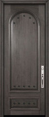 WDMA 36x96 Door (3ft by 8ft) Exterior Mahogany 36in x 96in Radius 2 Panel Portobello Door with Clavos 2