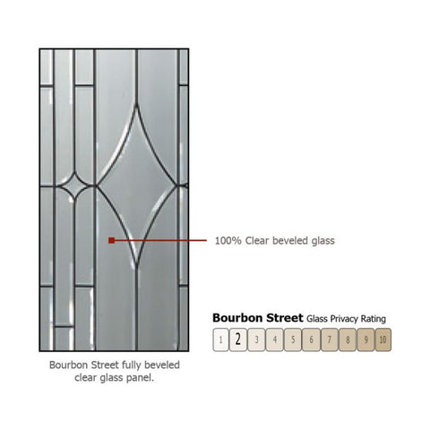 WDMA 36x96 Door (3ft by 8ft) Exterior Knotty Alder 96in 3/4 Lite Bourbon Street Alder Door 3