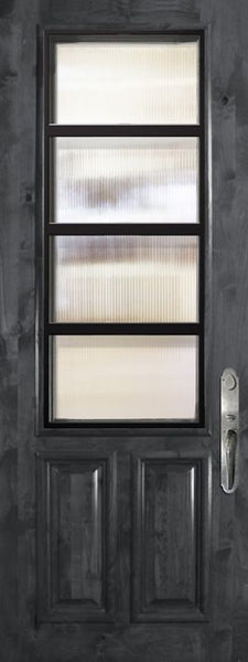 WDMA 36x96 Door (3ft by 8ft) Exterior Knotty Alder 36in x 96in 2/3 Lite Urban Steel Grille Estancia Alder Door 1