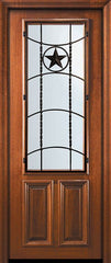 WDMA 36x96 Door (3ft by 8ft) Exterior Mahogany 36in x 96in 2/3 Lite Texan Door 2