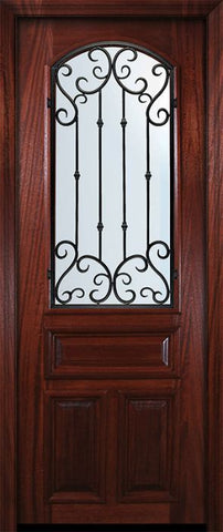 WDMA 36x96 Door (3ft by 8ft) Exterior Mahogany 36in x 96in Arch Lite Valencia Door 2