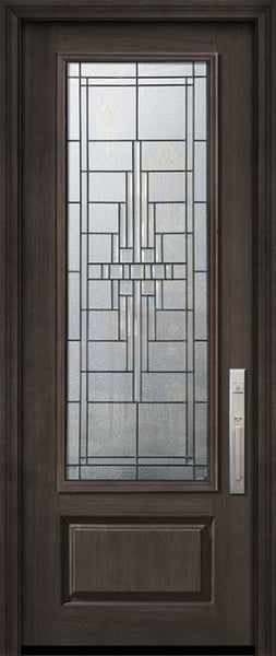 WDMA 36x96 Door (3ft by 8ft) Exterior Cherry Pro 96in 1 Panel 3/4 Lite Remington Door 1