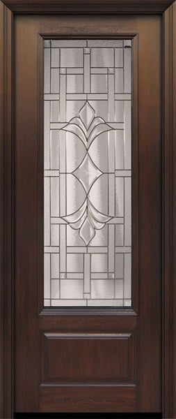 WDMA 36x96 Door (3ft by 8ft) Exterior Cherry Pro 96in 1 Panel 3/4 Lite Marsala Door 1