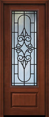 WDMA 36x96 Door (3ft by 8ft) Exterior Cherry 96in 1 Panel 3/4 Lite Salento / Walnut Door 1