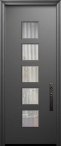 WDMA 36x96 Door (3ft by 8ft) Exterior Smooth 96in Venice Solid Contemporary Door w/Textured Glass 1