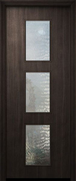 WDMA 36x96 Door (3ft by 8ft) Exterior Mahogany 96in Newport Solid Contemporary Door w/Textured Glass 1