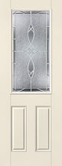 WDMA 36x96 Door (3ft by 8ft) Exterior Smooth Fiberglass Impact Door 8ft 1/2 Lite Blackstone 1