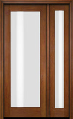 WDMA 38x80 Door (3ft2in by 6ft8in) Exterior Swing Mahogany Full Lite Single Entry Door Sidelight 5