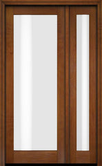 WDMA 38x80 Door (3ft2in by 6ft8in) Exterior Swing Mahogany Modern Full Lite Shaker Single Entry Door Sidelight 5