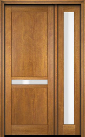 WDMA 38x80 Door (3ft2in by 6ft8in) Exterior Swing Mahogany 121 Windermere Shaker Single Entry Door Sidelight 1