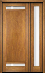 WDMA 38x80 Door (3ft2in by 6ft8in) Exterior Swing Mahogany 112 Windermere Shaker Single Entry Door Sidelight 1