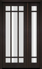 WDMA 38x80 Door (3ft2in by 6ft8in) Exterior Swing Mahogany 9 Lite Marginal Single Entry Door Sidelight 2