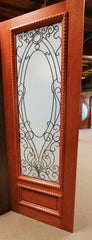 WDMA 38x80 Door (3ft2in by 6ft8in) Exterior Mahogany Victorian Ironwork Glass Door One Sidelight 3/4 Lite 2