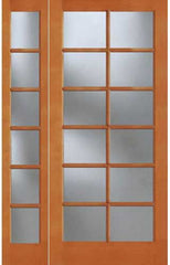 WDMA 38x96 Door (3ft2in by 8ft) Exterior Fir 1512 12-Lite Door Sidelight 1