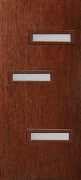 WDMA 42x80 Door (3ft6in by 6ft8in) Exterior Cherry Contemporary Modern 3 Lite Single Entry Door FC552 1