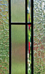 WDMA 42x80 Door (3ft6in by 6ft8in) Exterior Cherry Two Panel Single Entry Door Sidelight Pembrook Glass 2