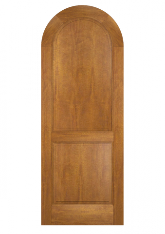 WDMA 42x96 Door (3ft6in by 8ft) Exterior Swing Mahogany Round Top 2 Panel Transitional Home Style or Interior Single Door 2