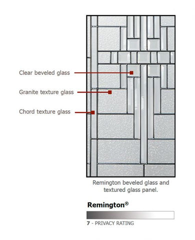 WDMA 42x96 Door (3ft6in by 8ft) Exterior 42in x 96in ThermaPlus Steel Remington 1 Panel 3/4 Lite Door 3