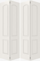 WDMA 44x80 Door (3ft8in by 6ft8in) Interior Bifold Smooth 4080 MDF 4 Panel Arch Panel Double Door 2