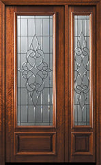 WDMA 44x96 Door (3ft8in by 8ft) Exterior Mahogany 96in 3/4 Lite Courtlandt Door /1side 1