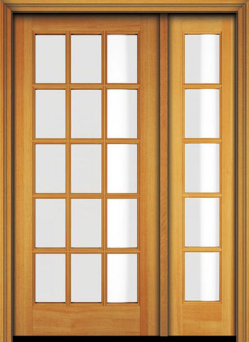 WDMA 46x80 Door (3ft10in by 6ft8in) French Fir 80in 15 Lite Door Single Door/1side 1