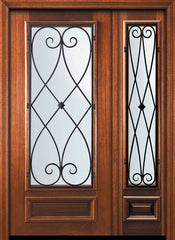 WDMA 46x80 Door (3ft10in by 6ft8in) Exterior Mahogany 80in 3/4 Lite Charleston Door /1side 1