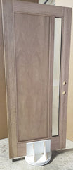 WDMA 46x84 Door (3ft10in by 7ft) Exterior Swing Mahogany 111 Windermere Shaker Single Entry Door Sidelights 2