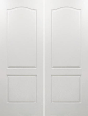 WDMA 48x80 Door (4ft by 6ft8in) Interior Swing Woodgrain 80in Classique Solid Core Textured Double Door|1-3/8in Thick 1