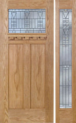 WDMA 48x80 Door (4ft by 6ft8in) Exterior Oak Pearce Single Door/1 Full-lite side w/ B Glass 1