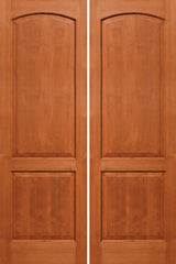 WDMA 48x96 Door (4ft by 8ft) Interior Alder 96in Two Panel Soft Arch Ovalo Sticking Double Door 1