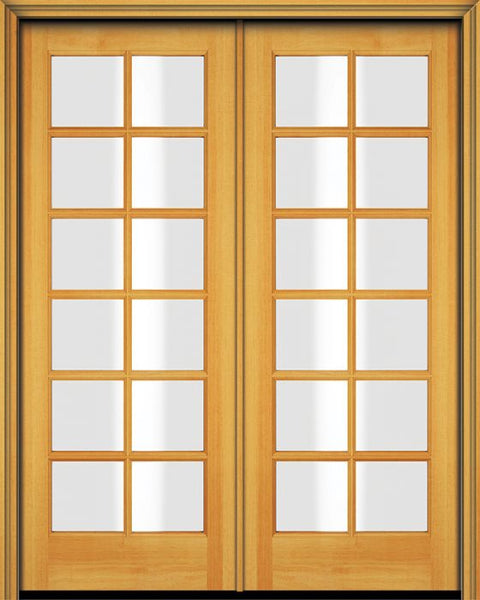 WDMA 48x96 Door (4ft by 8ft) Patio Fir 96in 12 Lite French Double Door 1