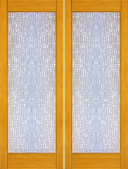 WDMA 48x96 Door (4ft by 8ft) Interior Barn Bamboo BM-36 Contemporary Contempo Glass Double Door 1