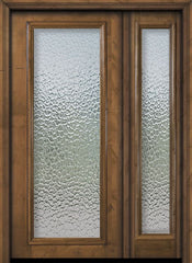 WDMA 50x80 Door (4ft2in by 6ft8in) Exterior Knotty Alder 36in x 80in Full Lite Estancia Alder Door /1side 1