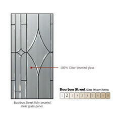 WDMA 50x96 Door (4ft2in by 8ft) Exterior Knotty Alder 96in 3/4 Lite Bourbon Street Alder Door /1side 2