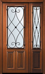 WDMA 50x96 Door (4ft2in by 8ft) Exterior Mahogany 36in x 96in 2/3 Lite Charleston Door /1side 1