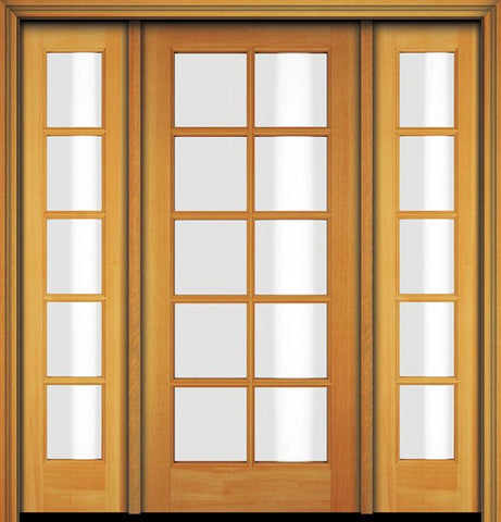 WDMA 52x80 Door (4ft4in by 6ft8in) French Fir 80in 10 Lite Single Door/2side 1