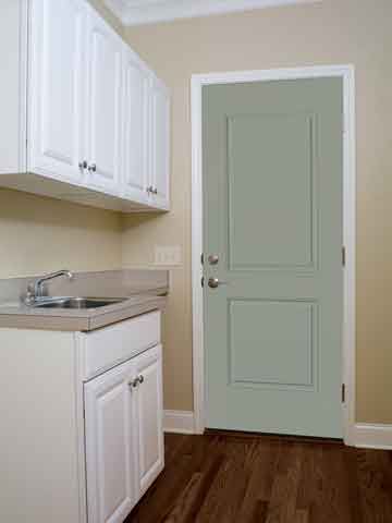 WDMA 52x80 Door (4ft4in by 6ft8in) Exterior Smooth 2 Panel Square Top Star Door 2 Sides Granite Full Lite 2