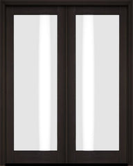 WDMA 52x96 Door (4ft4in by 8ft) Interior Swing Mahogany Modern Full Lite Shaker Exterior or Double Door 2