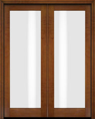 WDMA 52x96 Door (4ft4in by 8ft) Interior Swing Mahogany Modern Full Lite Shaker Exterior or Double Door 5