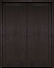 WDMA 52x96 Door (4ft4in by 8ft) Interior Swing Mahogany Modern Full Flat Cross Panel Shaker Exterior or Double Door 2