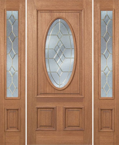 WDMA 54x80 Door (4ft6in by 6ft8in) Exterior Mahogany Maryvale Single Door/2side w/ A Glass 1